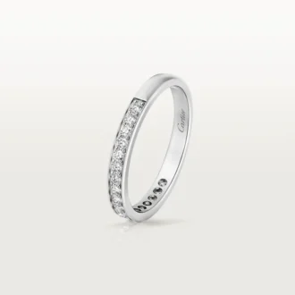 1895 vigselring – platina, diamanter – Cartier
