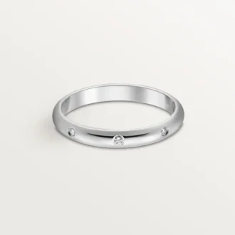 1895 vigselring – platina, diamanter – Cartier