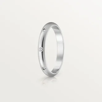 1895 vigselring – platina, diamanter – Cartier