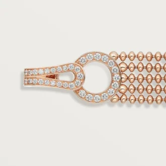 Agrafe-armband, liten modell, halvpavé