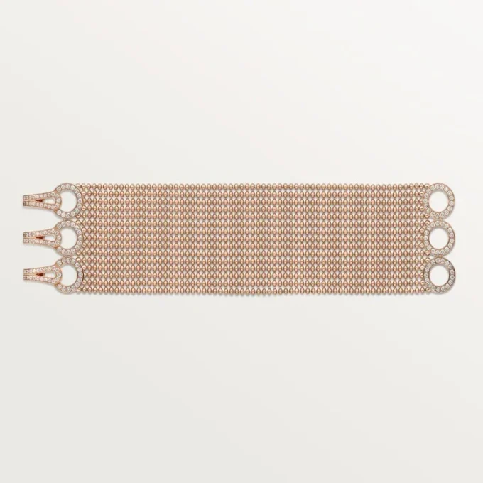 Agrafe-armband, medelstor modell, halvpavé Agrafe-armband, medelstor modell, halvpavé