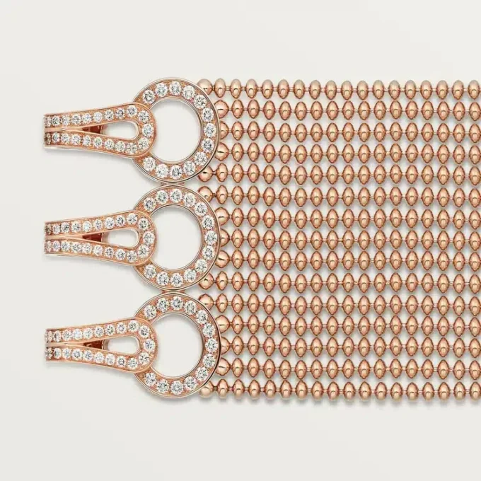 Agrafe-armband, medelstor modell, halvpavé Agrafe-armband, medelstor modell, halvpavé
