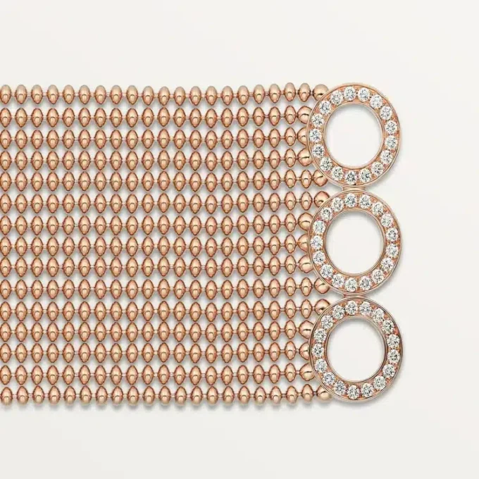 Agrafe-armband, medelstor modell, halvpavé Agrafe-armband, medelstor modell, halvpavé