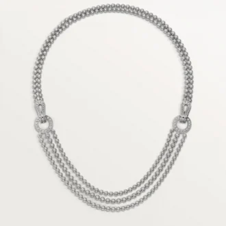 Agrafe-halsband, briljantslipade diamanter, pavé Agrafe-halsband, briljantslipade diamanter, pavé