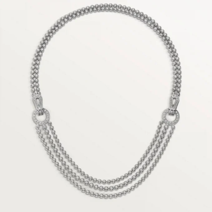 Agrafe-halsband, briljantslipade diamanter, pavé Agrafe-halsband, briljantslipade diamanter, pavé