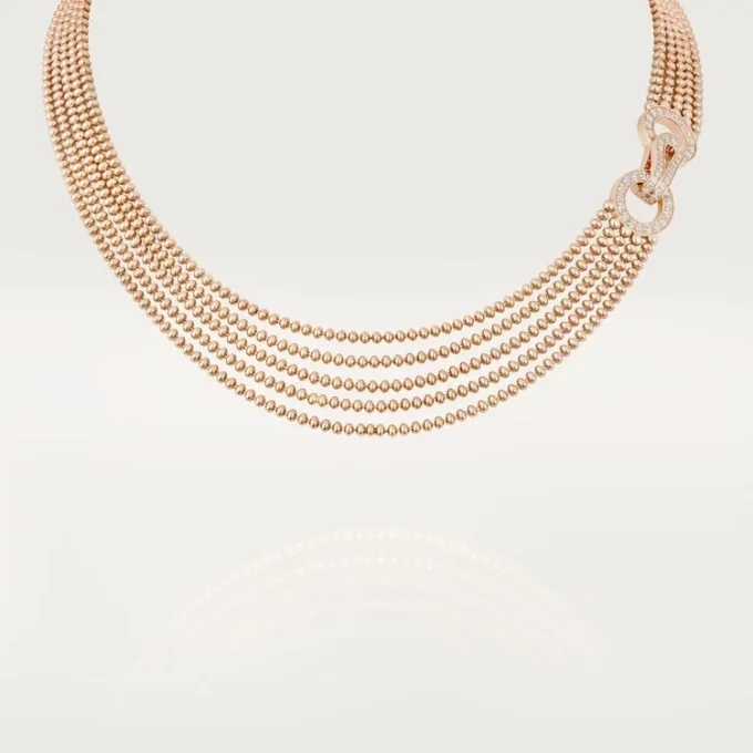 Agrafe-halsband, liten modell, halvpavé Agrafe-halsband, liten modell, halvpavé