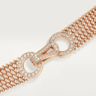 Agrafe-halsband, liten modell, halvpavé Agrafe-halsband, liten modell, halvpavé