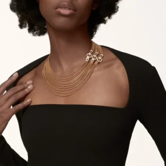 Agrafe-halsband, medelstor modell, halvpavé Agrafe-halsband, medelstor modell, halvpavé