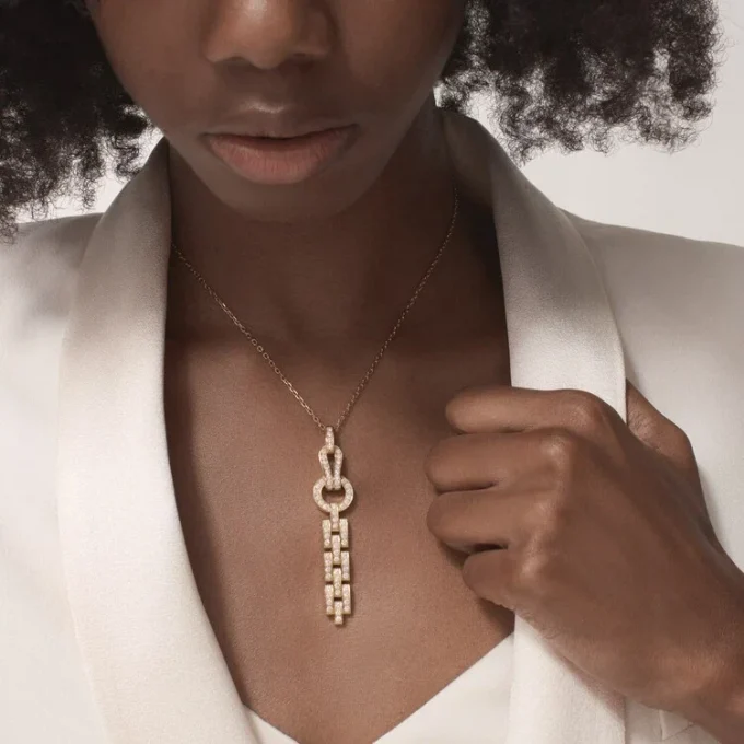Agrafe-halsband – Roséguld, diamanter – Cartier Agrafe-halsband – Roséguld, diamanter – Cartier