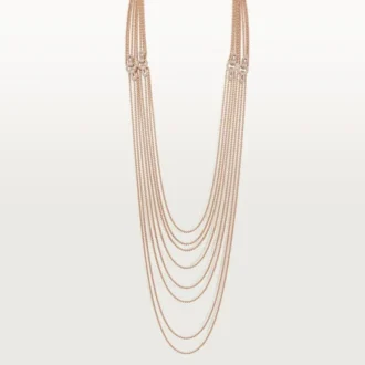 Agrafe långt halsband, halvpavé Agrafe långt halsband, halvpavé
