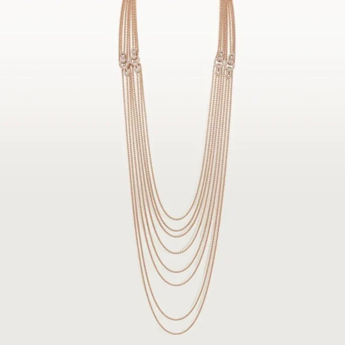 Agrafe långt halsband, halvpavé Agrafe långt halsband, halvpavé