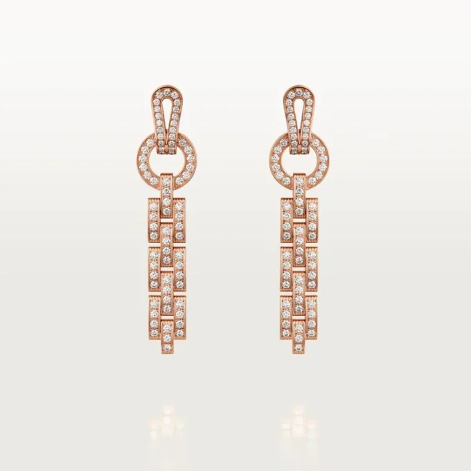 Agrafe-örhängen – rosa guld, diamanter – Cartier Agrafe-örhängen – rosa guld, diamanter – Cartier