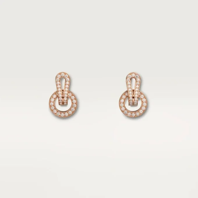 Agrafe-örhängen – rosa guld, diamanter – Cartier Agrafe-örhängen – rosa guld, diamanter – Cartier
