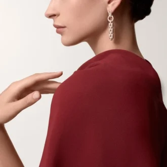 Agrafe-örhängen – rosa guld, diamanter – Cartier