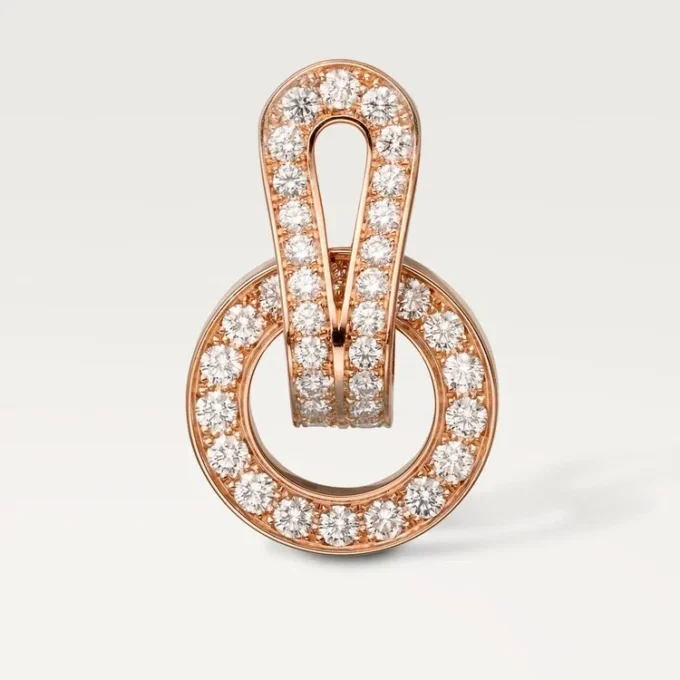 Agrafe-örhängen – rosa guld, diamanter – Cartier Agrafe-örhängen – rosa guld, diamanter – Cartier