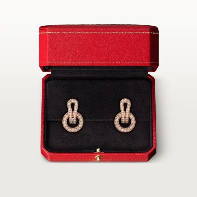 Agrafe-örhängen – rosa guld, diamanter – Cartier Agrafe-örhängen – rosa guld, diamanter – Cartier