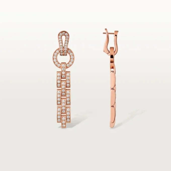 Agrafe-örhängen – rosa guld, diamanter – Cartier Agrafe-örhängen – rosa guld, diamanter – Cartier