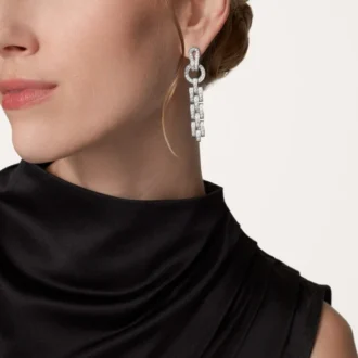 Agrafe-örhängen – Vitguld, diamanter – Cartier