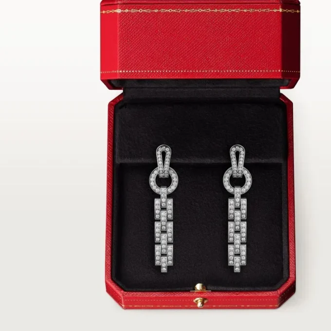 Agrafe-örhängen – Vitguld, diamanter – Cartier Agrafe-örhängen – Vitguld, diamanter – Cartier