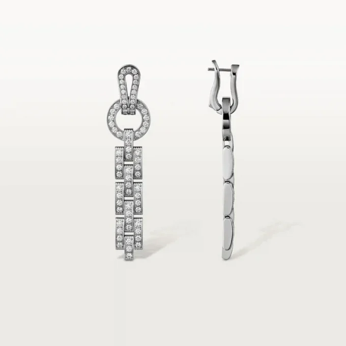 Agrafe-örhängen – Vitguld, diamanter – Cartier Agrafe-örhängen – Vitguld, diamanter – Cartier