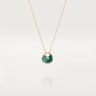 Amulette De Cartier-halsband, liten modell – rosa guld, malakit, diamant – Cartier Amulette De Cartier-halsband, liten modell – rosa guld, malakit, diamant – Cartier