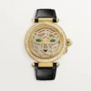 Andra Panthere-smyckesklockor – 41 mm, mekaniskt urverk med manuell uppdragning, 18 karats gult guld, diamanter, utbytbara läderarmband – Cartier Andra Panthere-smyckesklockor – 41 mm, mekaniskt urverk med manuell uppdragning, 18 karats gult guld, diamanter, utbytbara läderarmband – Cartier