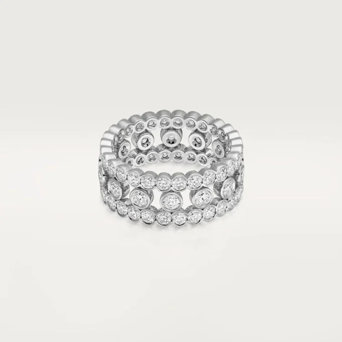 Broderie De Cartier-ring, treradig, diamanter Broderie De Cartier-ring, treradig, diamanter