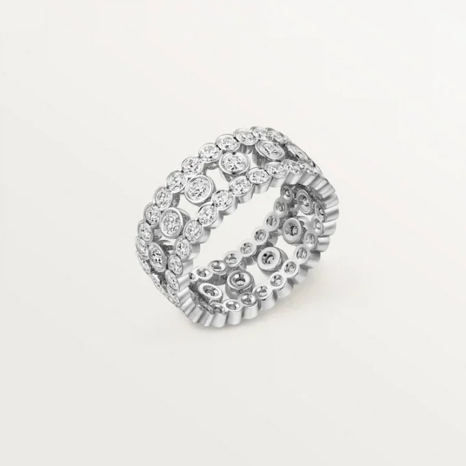 Broderie De Cartier-ring, treradig, diamanter Broderie De Cartier-ring, treradig, diamanter