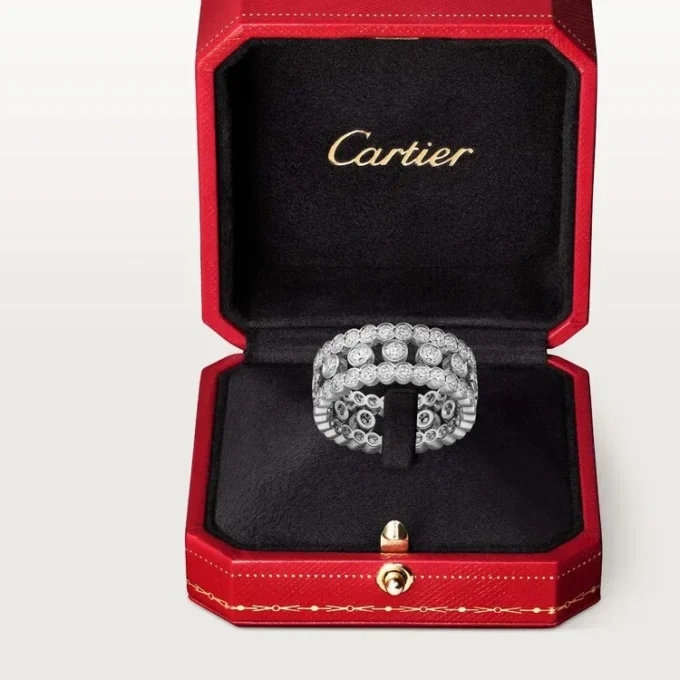 Broderie De Cartier-ring, treradig, diamanter Broderie De Cartier-ring, treradig, diamanter