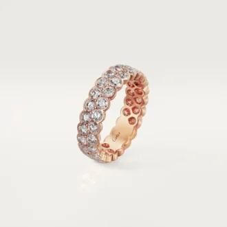 Broderie De Cartier vigselring – rosa guld, diamanter – Cartier