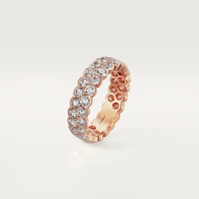 Broderie De Cartier vigselring – rosa guld, diamanter – Cartier Broderie De Cartier vigselring – rosa guld, diamanter – Cartier