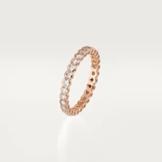 Broderie De Cartier vigselring – rosa guld, diamanter – Cartier