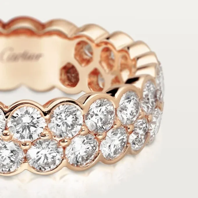 Broderie De Cartier vigselring – rosa guld, diamanter – Cartier Broderie De Cartier vigselring – rosa guld, diamanter – Cartier
