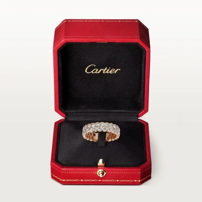 Broderie De Cartier vigselring – rosa guld, diamanter – Cartier Broderie De Cartier vigselring – rosa guld, diamanter – Cartier
