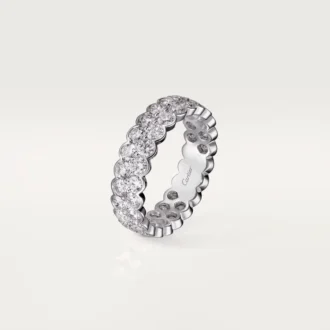 Broderie De Cartier vigselring – vitguld, diamanter – Cartier