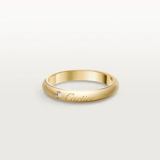 C De Cartier vigselring, 3 mm bredd, 1 diamant