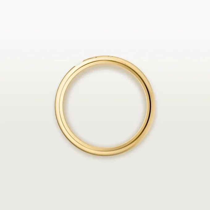 C De Cartier vigselring, 3 mm bredd, 1 diamant C De Cartier vigselring, 3 mm bredd, 1 diamant