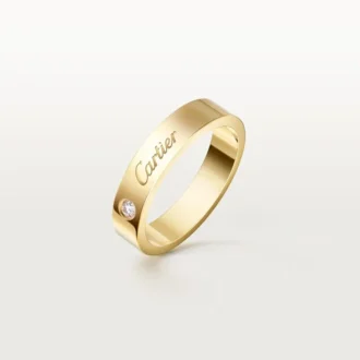 C De Cartier vigselring, 4 mm bredd, 1 diamant