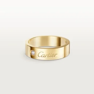 C De Cartier vigselring, 5 mm bredd, 1 diamant