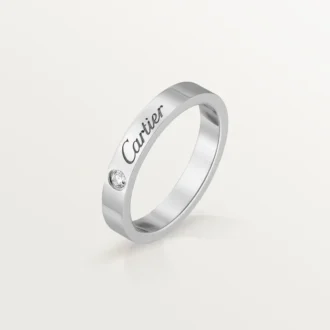 C De Cartier vigselring – platina, diamant – Cartier