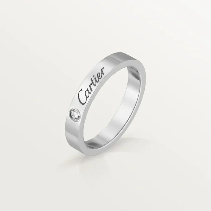 C De Cartier vigselring – platina, diamant – Cartier C De Cartier vigselring – platina, diamant – Cartier