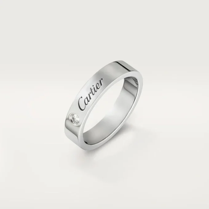 C De Cartier vigselring – platina, diamant – Cartier C De Cartier vigselring – platina, diamant – Cartier