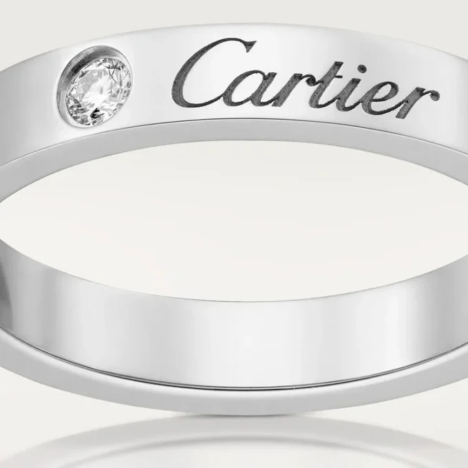 C De Cartier vigselring – platina, diamant – Cartier C De Cartier vigselring – platina, diamant – Cartier