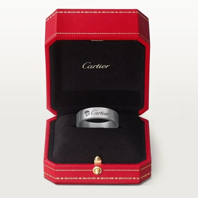 C De Cartier vigselring – platina, diamant – Cartier C De Cartier vigselring – platina, diamant – Cartier