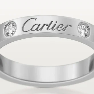 C De Cartier vigselring – platina, diamanter – Cartier