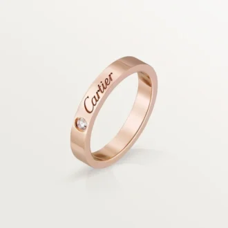 C De Cartier vigselring – rosa guld, diamant – Cartier