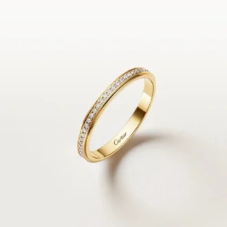 Cartier D’amour vigselring, 2,3 mm bredd, pavé