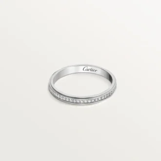 Cartier D’amour vigselring – platina, diamanter – Cartier
