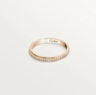 Cartier D’amour vigselring – rosa guld, diamanter – Cartier