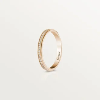 Cartier D’amour vigselring – rosa guld, diamanter – Cartier